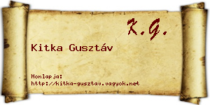 Kitka Gusztáv névjegykártya